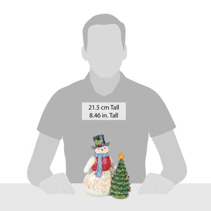 All is Merry and Bright Snowman with Vintage LED Tree