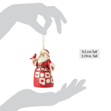 Load image into Gallery viewer, Nordic Noel Santa with Cardinal Hanging Ornament
