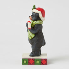 Load image into Gallery viewer, Beary Merry Christmas Lodge Black Bear with Candy Cane