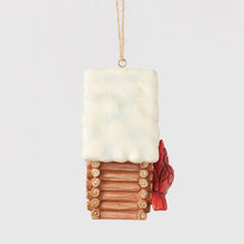 Load image into Gallery viewer, Log Cabin Bird House Hanging Ornament