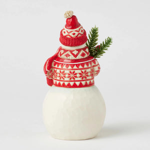 An Evergreen Twist Snowman with Branch