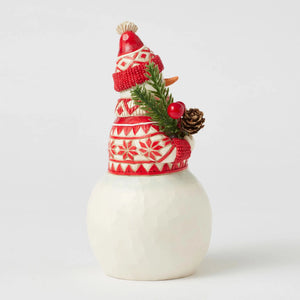 An Evergreen Twist Snowman with Branch