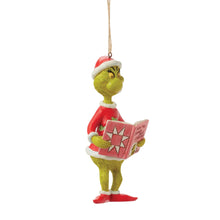 Load image into Gallery viewer, Grinch with Book Hanging Ornament