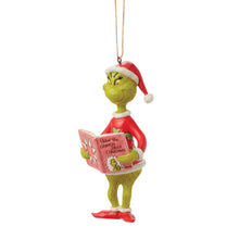 Load image into Gallery viewer, Grinch with Book Hanging Ornament
