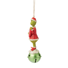 Load image into Gallery viewer, Grinch on Bell Dated 2025 Hanging Ornament