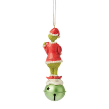 Load image into Gallery viewer, Grinch on Bell Dated 2025 Hanging Ornament