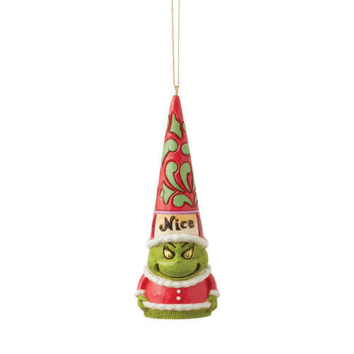 Grinch Naughty/Nice Gnome Hanging Ornament