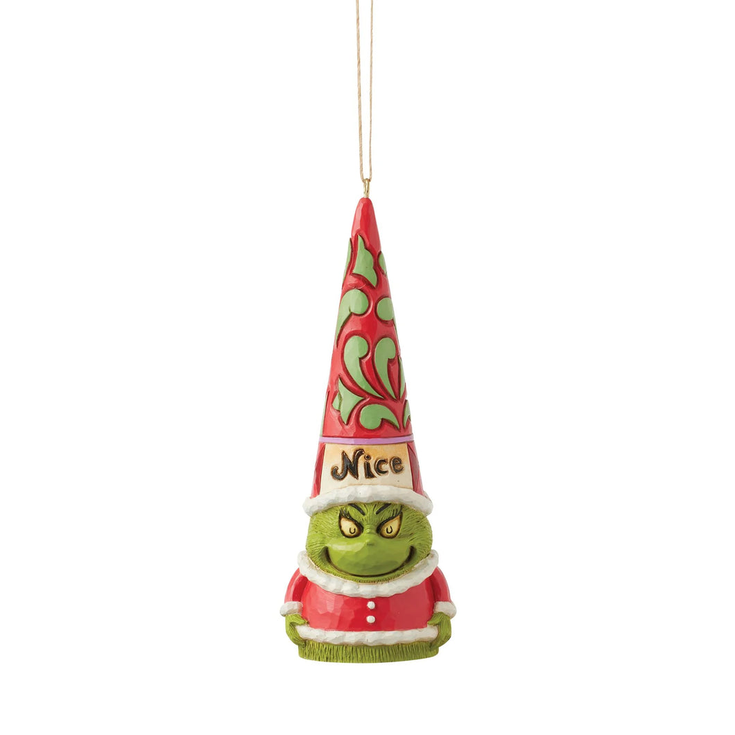 Grinch Naughty/Nice Gnome Hanging Ornament