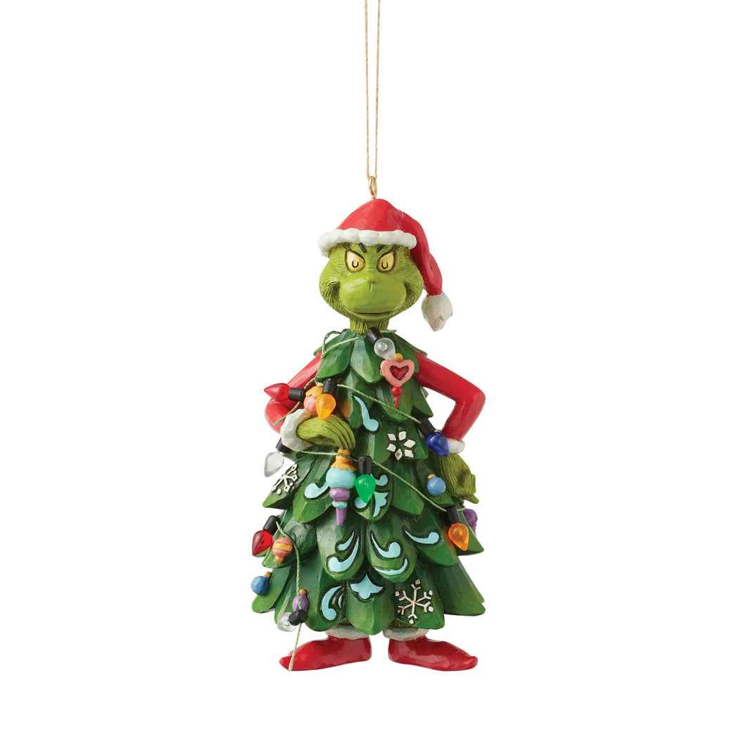 Grinch Dressed as Tree Hanging Ornament