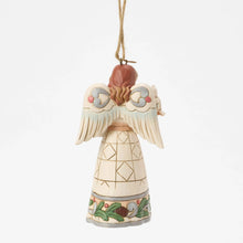 Load image into Gallery viewer, White Woodland Angel with Owl Hanging Ornament