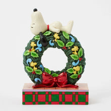 Load image into Gallery viewer, Jim Shore Snoopy Sleeping on LED Wreath