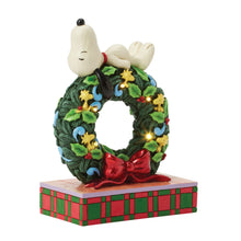 Load image into Gallery viewer, Jim Shore Snoopy Sleeping on LED Wreath