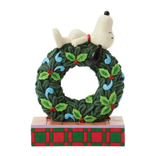 Load image into Gallery viewer, Jim Shore Snoopy Sleeping on LED Wreath
