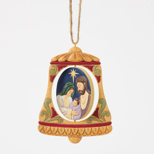 Rotating Holy Family in Bell Hanging Ornament