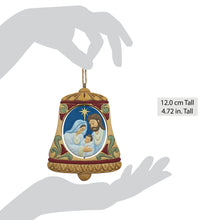 Load image into Gallery viewer, Rotating Holy Family in Bell Hanging Ornament