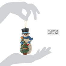 Load image into Gallery viewer, Snowman with Tree Hanging Ornament
