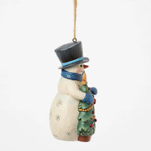 Load image into Gallery viewer, Snowman with Tree Hanging Ornament