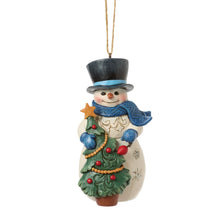 Load image into Gallery viewer, Snowman with Tree Hanging Ornament