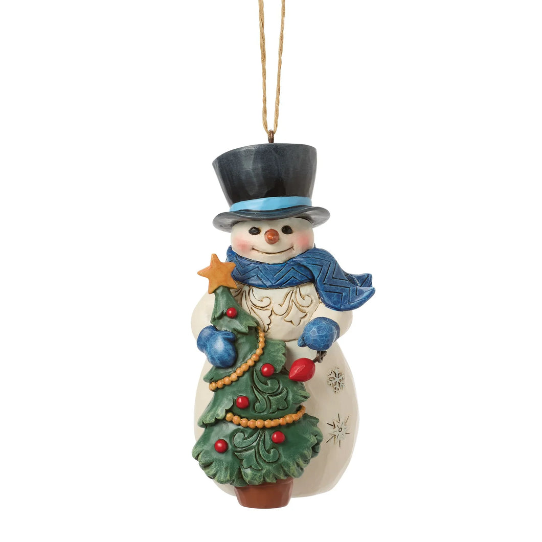 Snowman with Tree Hanging Ornament