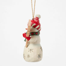 Load image into Gallery viewer, Snowman Peace &amp; Joy Sign Hanging Ornament