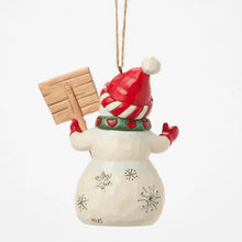 Load image into Gallery viewer, Snowman Peace &amp; Joy Sign Hanging Ornament