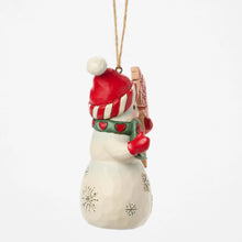 Load image into Gallery viewer, Snowman Peace &amp; Joy Sign Hanging Ornament