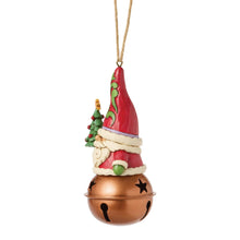 Load image into Gallery viewer, Christmas Gnome on Bell Hanging Ornament