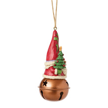 Load image into Gallery viewer, Christmas Gnome on Bell Hanging Ornament