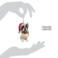 Load image into Gallery viewer, Christmas Dog Frenchie Hanging Ornament