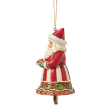 Load image into Gallery viewer, Gingerbread Santa Bell Hanging Ornament