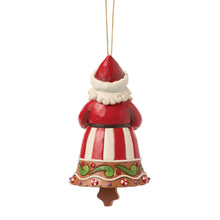 Load image into Gallery viewer, Gingerbread Santa Bell Hanging Ornament