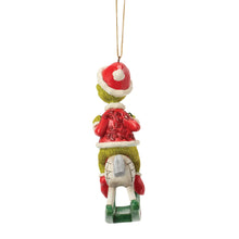 Load image into Gallery viewer, Grinch on Rocking Horse Hanging Ornament