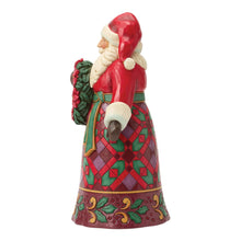 Load image into Gallery viewer, Santa with Wreath and Poinsettia