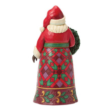 Load image into Gallery viewer, Santa with Wreath and Poinsettia