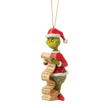 Load image into Gallery viewer, Grinch with List Hanging Ornament