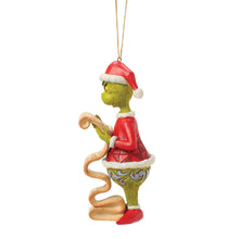 Load image into Gallery viewer, Grinch with List Hanging Ornament