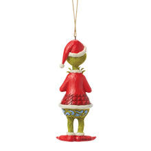Load image into Gallery viewer, Grinch with Heart Hands Hanging Ornament