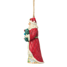 Load image into Gallery viewer, Santa Holding Wreath Hanging Ornament
