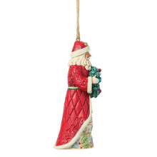 Load image into Gallery viewer, Santa Holding Wreath Hanging Ornament