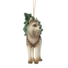 Load image into Gallery viewer, Woodland Husky with Tree Hanging Ornament