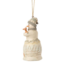 Load image into Gallery viewer, Woodland Snowman Holding Fawn Hanging Ornament