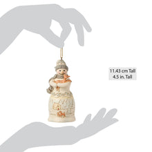 Load image into Gallery viewer, Woodland Snowman Holding Fawn Hanging Ornament