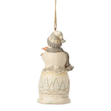 Load image into Gallery viewer, Woodland Snowman Holding Fawn Hanging Ornament