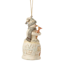 Load image into Gallery viewer, Woodland Snowman Holding Fawn Hanging Ornament