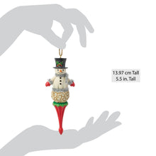 Load image into Gallery viewer, Snowman Finial Hanging Ornament