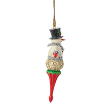 Load image into Gallery viewer, Snowman Finial Hanging Ornament