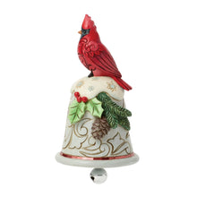 Load image into Gallery viewer, Cardinal Perched on Bell Mini Ornament