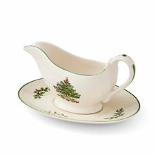 Load image into Gallery viewer, Spode Christmas Tree Sauce Boat &amp; Stand