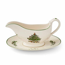 Load image into Gallery viewer, Spode Christmas Tree Sauce Boat &amp; Stand