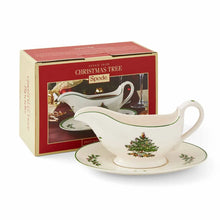 Load image into Gallery viewer, Spode Christmas Tree Sauce Boat &amp; Stand